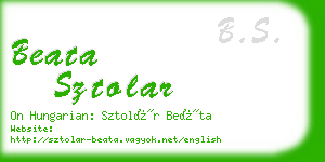 beata sztolar business card